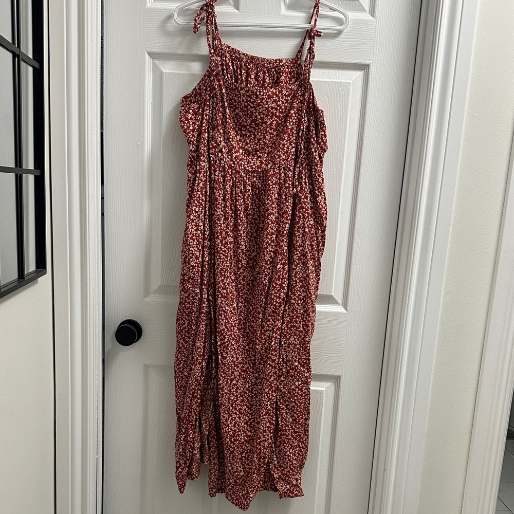 Old Navy Red Floral Maxi Dress